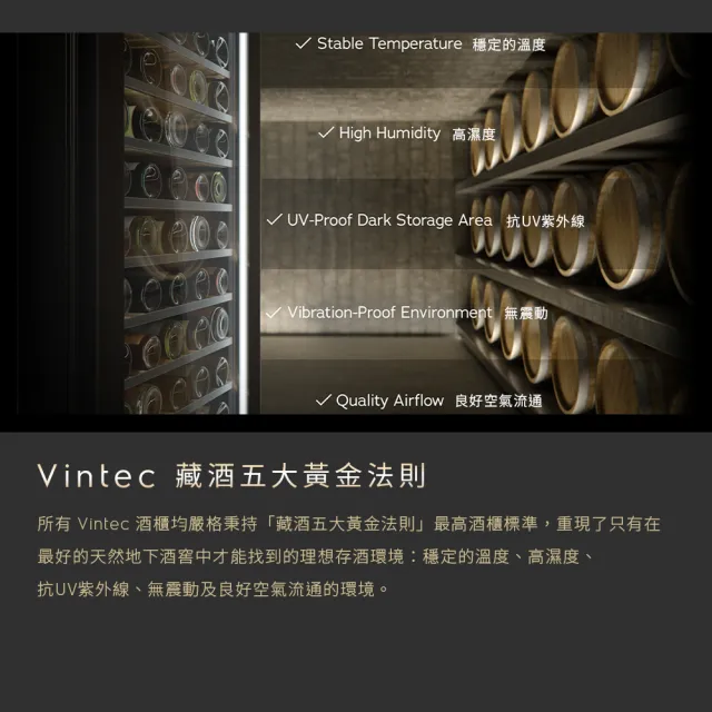 【Electrolux 伊萊克斯】Vintec 獨立式單溫黑色玻璃酒櫃-35瓶裝(VWS035SBA-X)