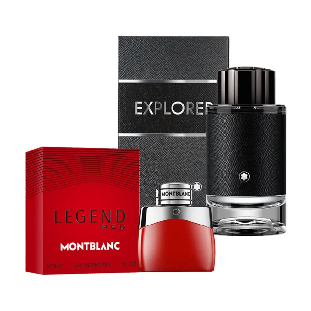 【MONTBLANC 萬寶龍】買一送一-探尋旅者男性淡香精100ml+傳奇烈紅淡香精30ml(專櫃公司貨)