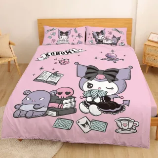 【戀家小舖】MIT卡通正版授權55%天絲床包枕套組-酷洛米-神秘占卜師(單人)