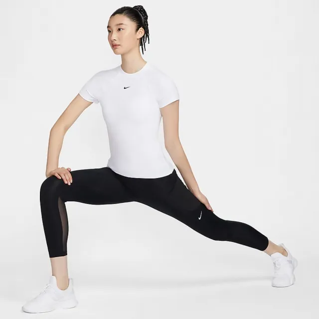【NIKE 耐吉】上衣 女款 短袖上衣 運動 AS W NK PRO DF SS BASELAYER 白 FV7843-100