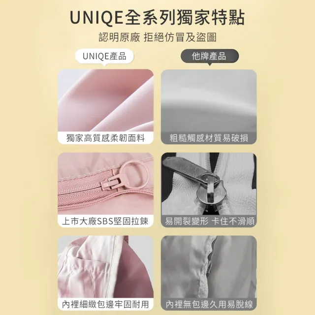 【UNIQE】高質感旅行壓縮袋六件組 衣物收納袋鞋袋 防潑水抗皺 出國旅遊分裝袋 大容量行李箱收納包