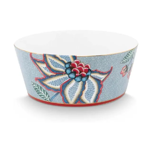 【PIP STUDIO】Oriental Flower Festival 碗筷禮盒15cm-藍