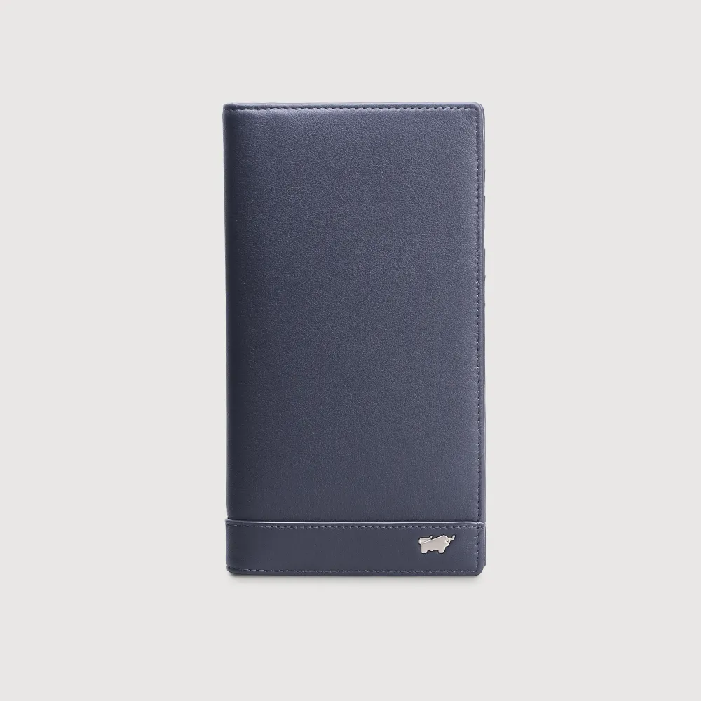 【BRAUN BUFFEL 德國小金牛】台灣總代理 威爾 15卡兩折長夾-午夜藍(BF529-631-MNB)