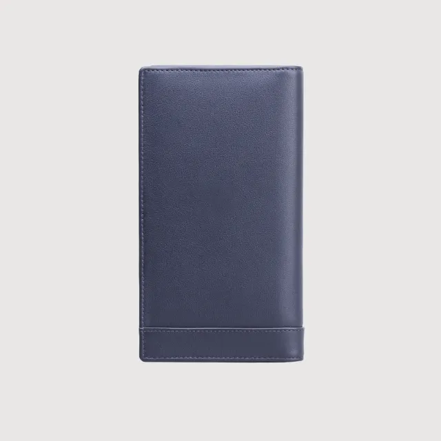 【BRAUN BUFFEL 德國小金牛】台灣總代理 威爾 15卡兩折長夾-午夜藍(BF529-631-MNB)