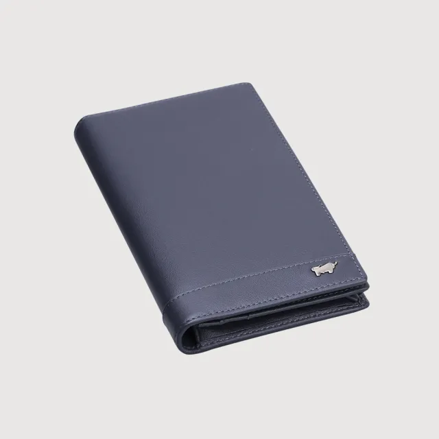 【BRAUN BUFFEL 德國小金牛】台灣總代理 威爾 15卡兩折長夾-午夜藍(BF529-631-MNB)