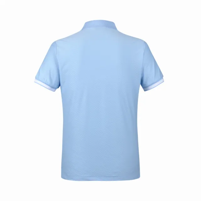 【PLAYBOY GOLF】男款經典LOGO斜紋布口袋短袖POLO衫-藍(吸濕排汗/高爾夫球衫/AA24101-55)