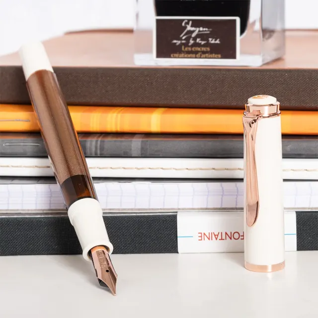 【Pelikan】百利金 M200 銅玫瑰金 鋼筆(送原廠4001大瓶裝墨水&手提袋)