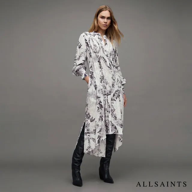 【ALLSAINTS】EILA AUDREY 人造絲花卉印花洋裝 WD365Z(常規版型)