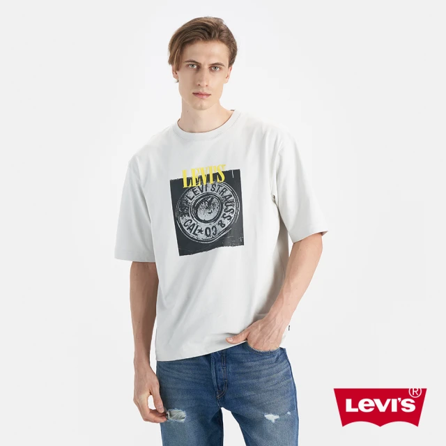 LEVIS 官方旗艦 男款 舒適短袖 鈕扣圖樣 印花短袖 Tee 人氣新品 001B2-0001