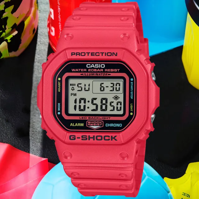 【CASIO 卡西歐】G-SHOCK 運動風 經典電子腕錶 送禮推薦 禮物(DW-5600EP-4)