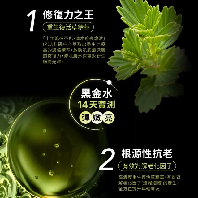 【IPSA 茵芙莎】黑白神水修護組(黑金水150ml + 美膚機能液200ml)