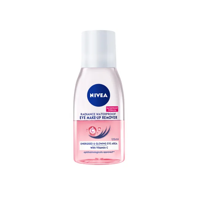 【NIVEA 妮維雅】極淨深層/透亮眼部卸妝液125mlx4入(5秒潔淨藍眼卸/粉眼卸 敏感肌適用)