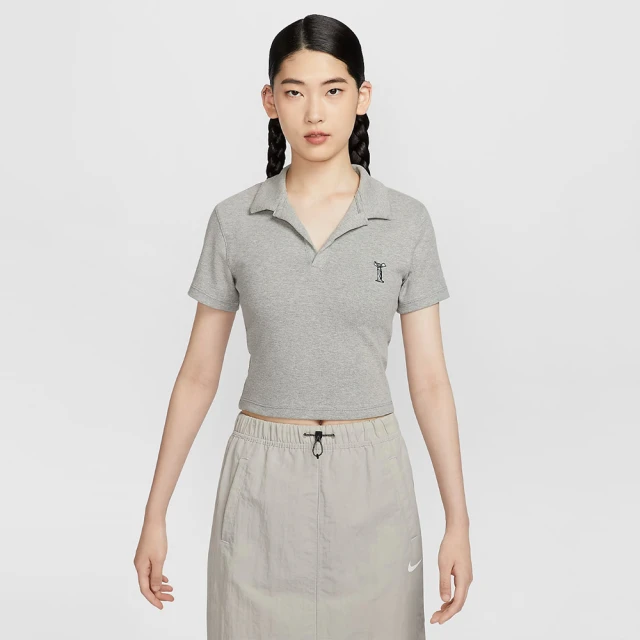 NIKE 耐吉 上衣 女款 短袖上衣 運動 POLO衫 AS W NSW SS POLO TOP OPP1 灰 HJ6852-063