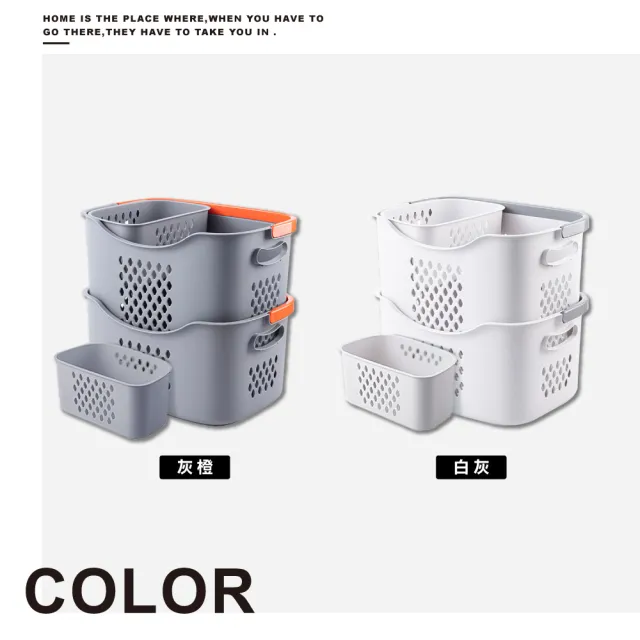 【ONE HOUSE】簡單可分類髒衣籃 洗衣籃-四件組 小款x2+中款x1+大款x1(1組)