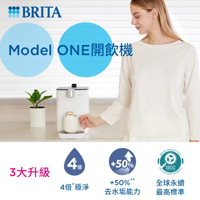 【德國BRITA官方】Model ONE瞬熱智能滅菌開飲機+MAXTRA Plus 全效型濾芯(9入)