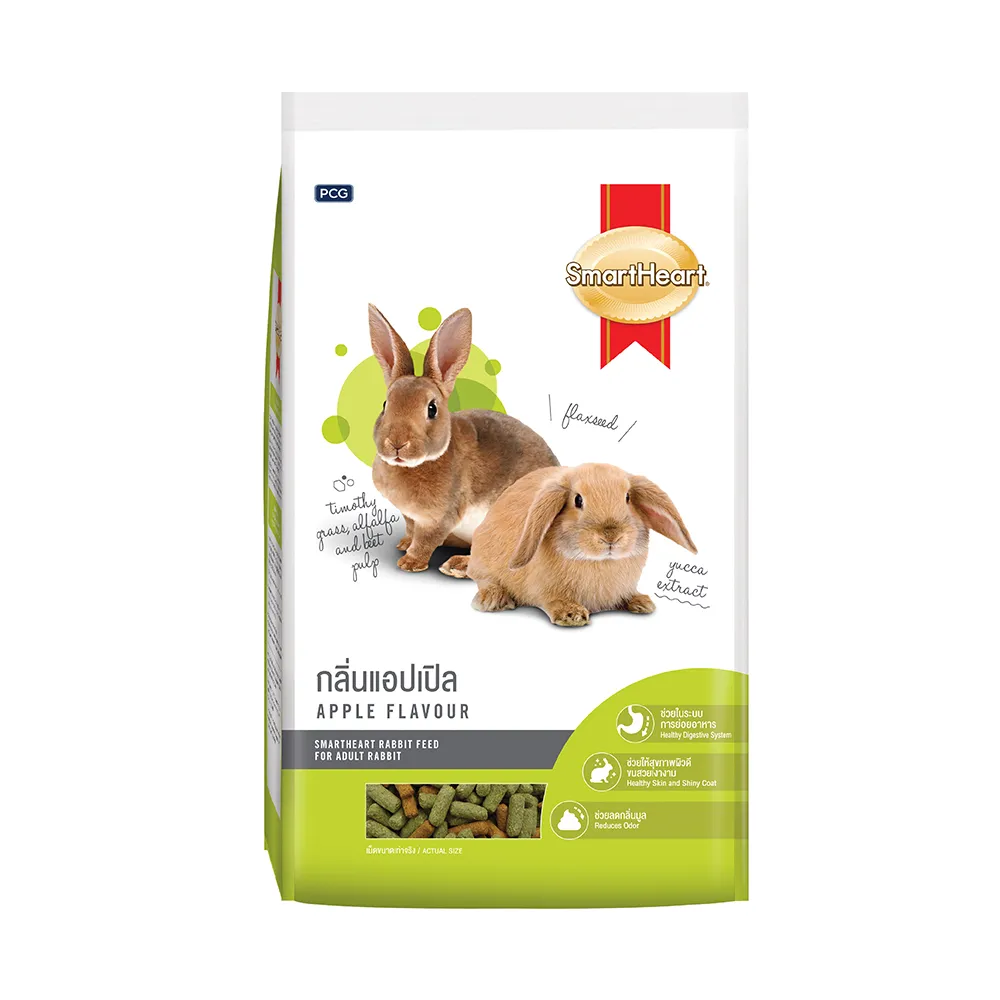 【SmartHeart 慧心】寶貝兔子飼料-蘋果口味 3KG(兔飼料/成兔)