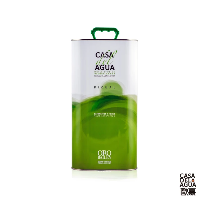 Casa del Agua 歐嘉 特級冷壓初榨橄欖油5000ml(鐵桶油 大容量 高發煙點炒菜低油煙)