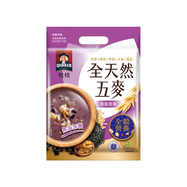 【QUAKER 桂格】全天然五麥-八種口味任選3入組