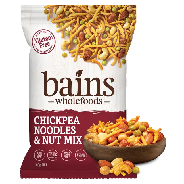 【澳洲 BAINS WHOLEFOOD】鷹嘴豆零食脆片100g 任選4入(非油炸、無麩質、無人工色素)