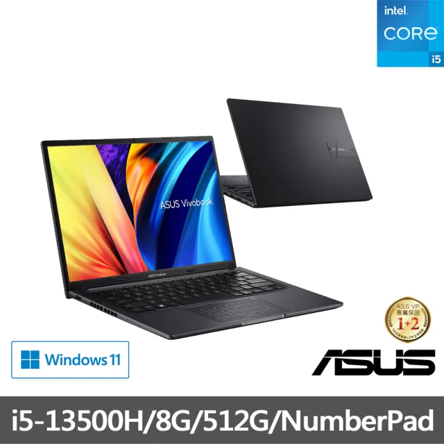 【ASUS 華碩】14吋i5輕薄筆電(Vivobook X1405VA/i5-13500H/8G/512G SSD/W11)