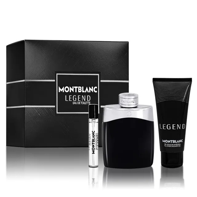 【MONTBLANC 萬寶龍】傳奇經典男性淡香水 100ML禮盒(淡香水100ml+7.5ml+沐浴精100ml-專櫃公司貨)