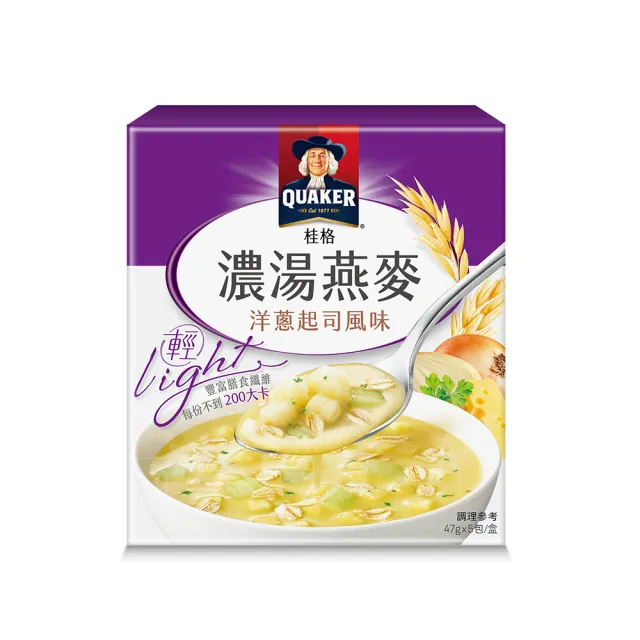 【QUAKER 桂格】濃湯燕麥系列口味任選6入組(鮮蔬蘑菇/番茄牛肉風味/奶油玉米/白醬雞肉風味/洋蔥起司)