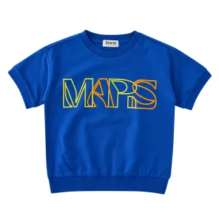 【MARS】童裝-兩色LOGO上衣(藍色)