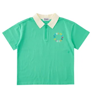 【MARS】童裝-拉鍊數字上衣(綠色)