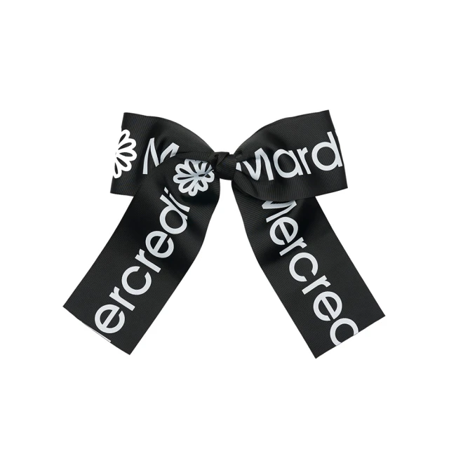 MARDI MERCREDI 法式蝴蝶結髮夾 黑色 緞面 垂墜感 芭蕾風 HAIR CLIP LOGO RIBBON