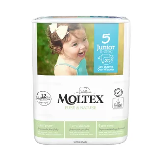 【MOLTEX 舒比】黏貼型無慮紙尿褲L-25片x1包(歐洲原裝進口嬰兒紙尿褲)