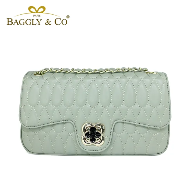 【BAGGLY&CO】雙11 真皮 頭層牛皮水滴紋大香斜背包(真皮包包 四色-可放長夾)