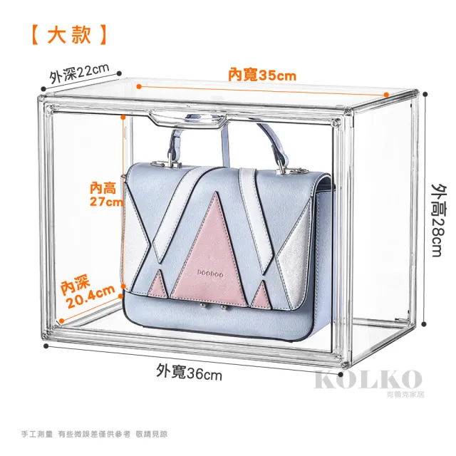 【KOLKO】包包收納透明展示盒-十入組(防塵 模型展示 公仔展示 公仔收納 透明鞋盒)