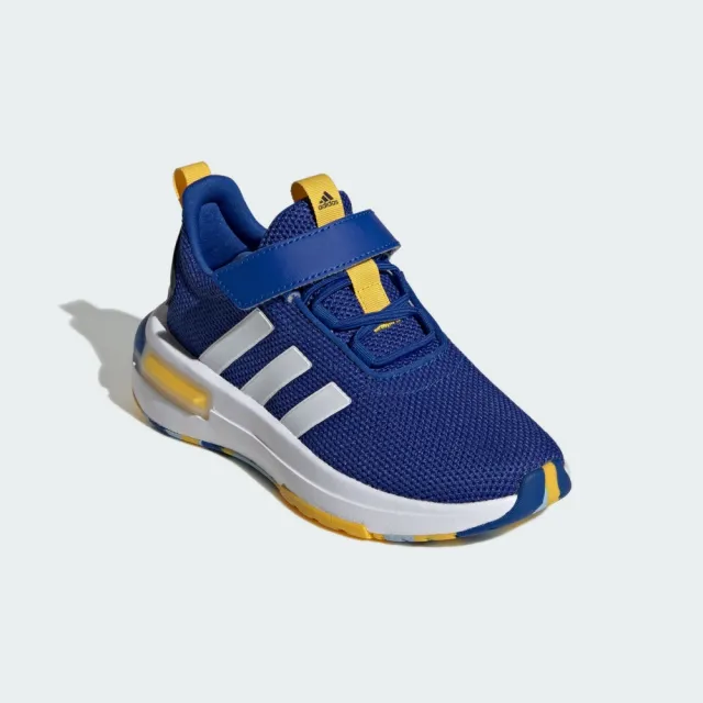 【adidas 愛迪達】運動鞋 童鞋 中童 大童 魔鬼氈 RACER TR23 EL K 藍 IE6423