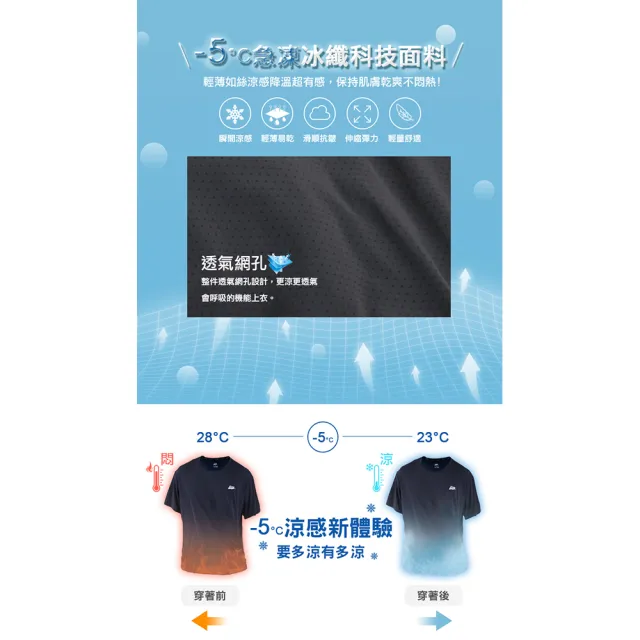 【JU SHOP】-5°C急凍!冰絲超涼感機能上衣 加大尺碼(涼感衣/吸濕排汗/彈力/速乾/涼感褲男/運動褲)