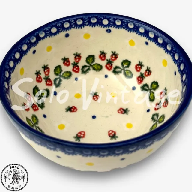 【SOLO 波蘭陶】波蘭製 Vena 波蘭陶 12CM 飯碗 春日草莓系列