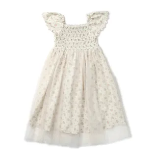 【lulabee】童裝-小紅雪紡寬鬆裙(米色)