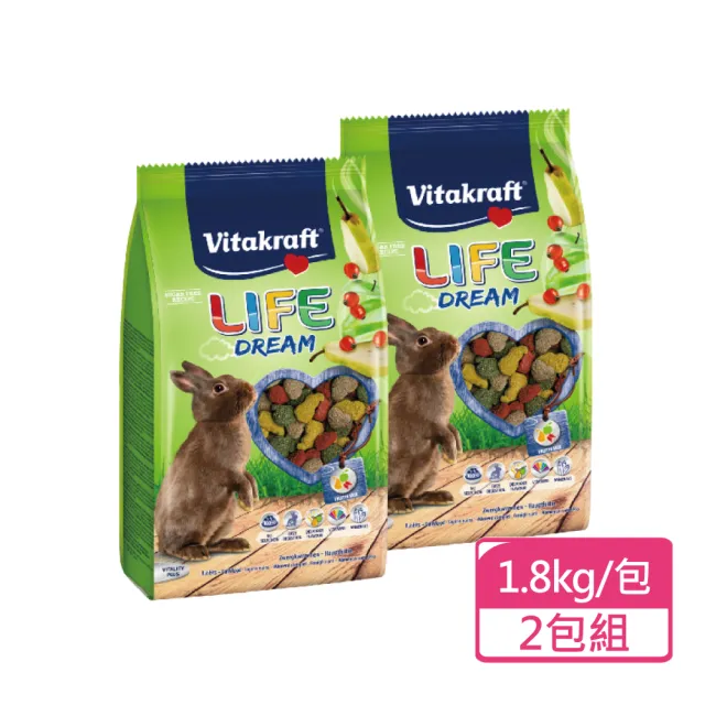 【Vitakraft】夢幻兔主食 1.8kg/包；兩包組(兔飼料 兔主食 全齡兔 成兔)