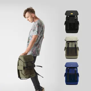 【MARSUS】交換禮物 METTLE 系列 ALTA  城市商務後背包15吋電腦包(黑/綠)