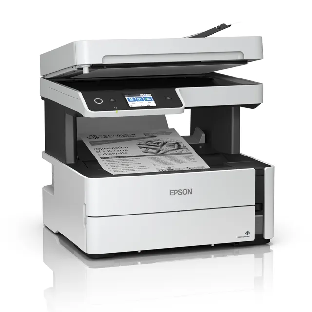 【EPSON】搭2組T03Q100 原廠黑高容墨★M3170 黑白高速四合一連續供墨印表機(雙面列印/複印/掃描)(3年保固組