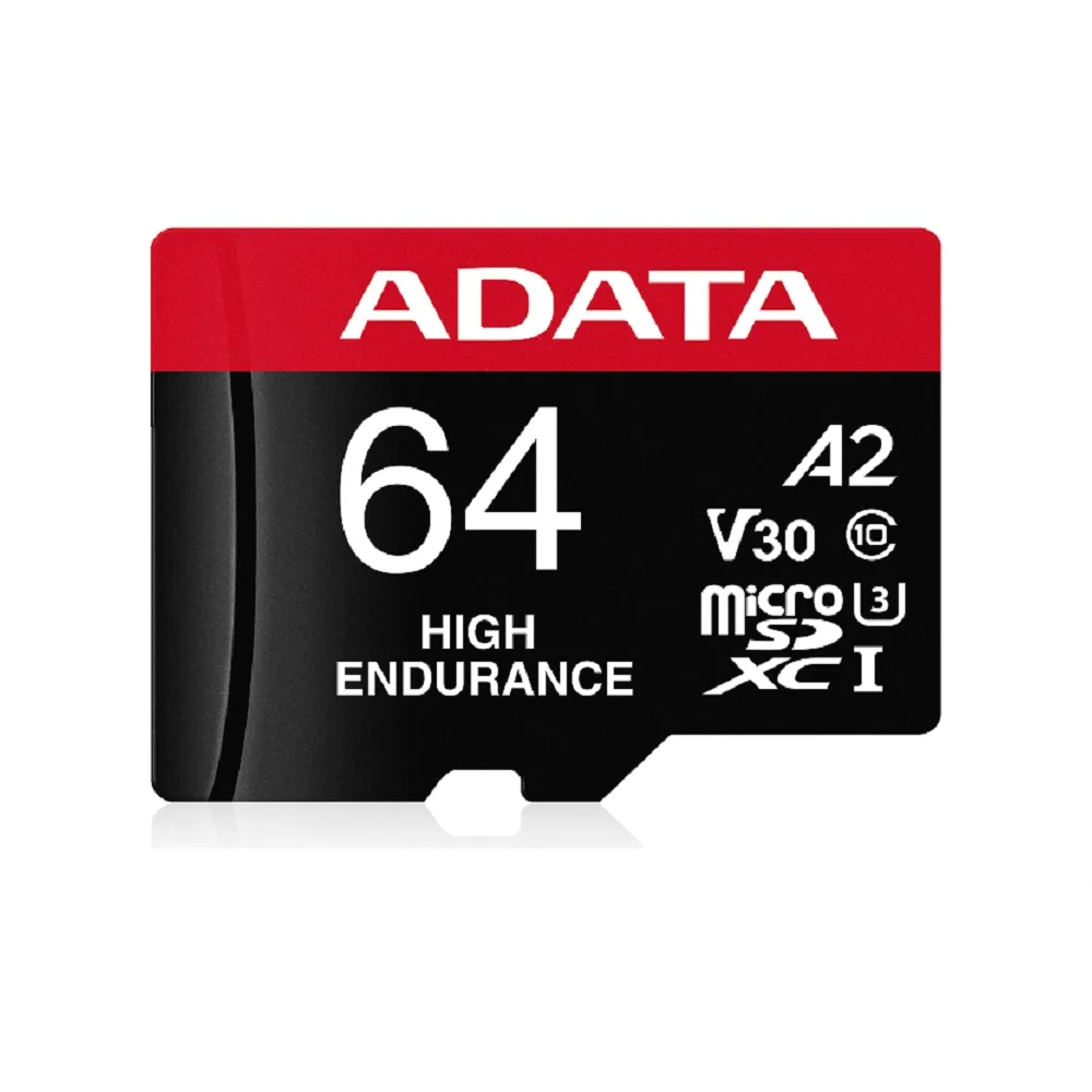 【ADATA 威剛】High Endurance  microSDXC UHS-I U3 A2 V30  64G高耐用記憶卡(附轉卡)