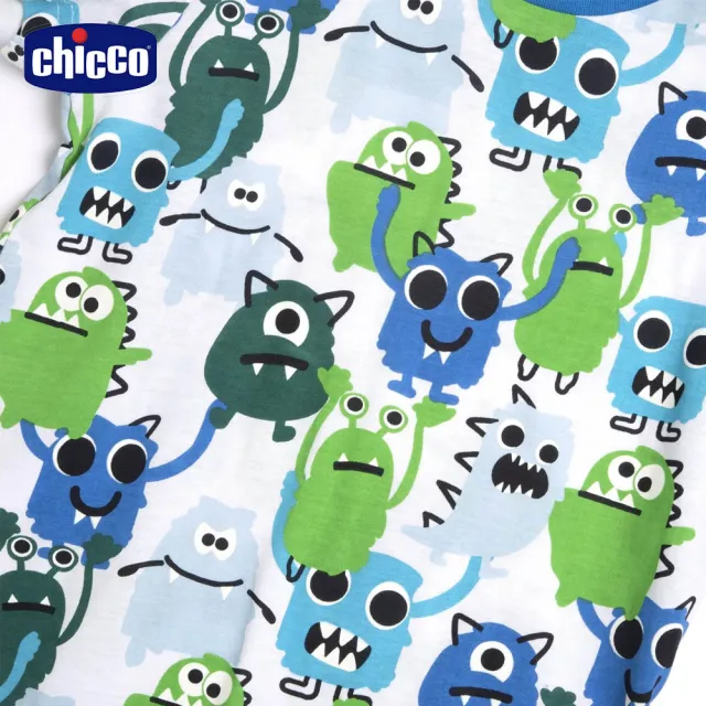 【Chicco】24SS童裝-家居休閒C-怪獸短袖套裝