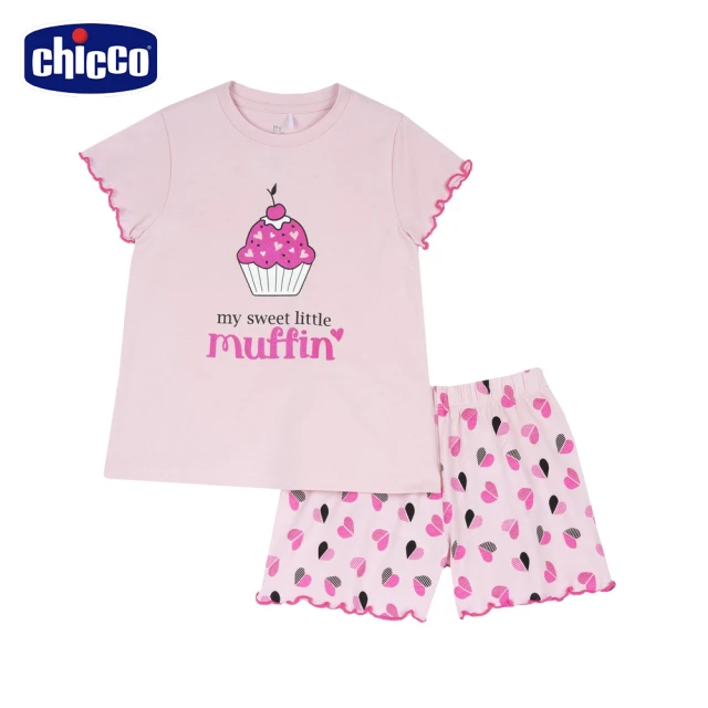 Chicco 24SS-陽光櫻桃-細直條荷葉短褲優惠推薦