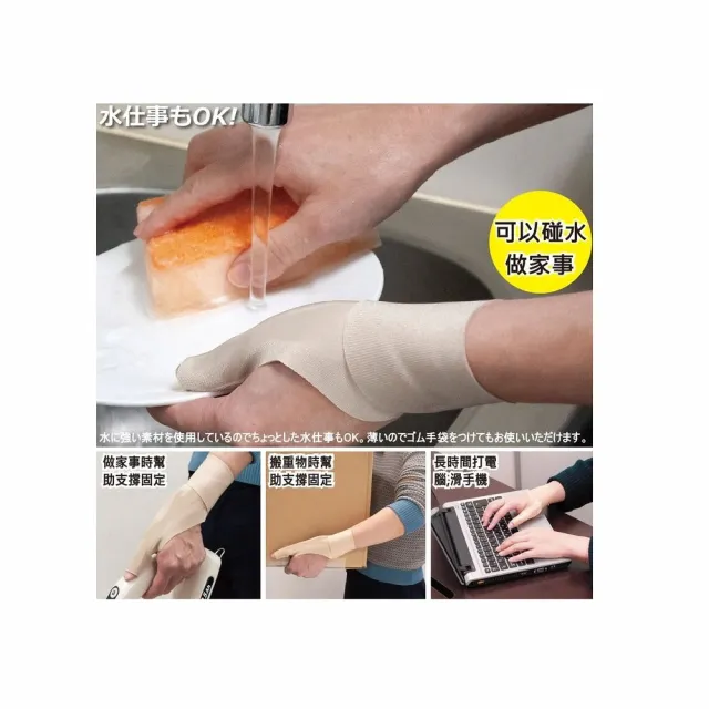 【海夫健康生活館】百力肢體裝具 未滅菌 ALPHAX NEW醫護拇指護腕固定帶 1入 日本製(膚色)