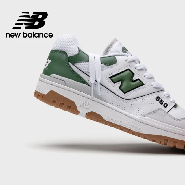 【NEW BALANCE】NB 復古鞋/運動鞋_男鞋/女鞋_綠白色_BB550ESB-D