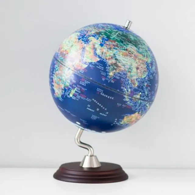 【SkyGlobe】SkyGlobe 10吋衛星原貌木質底座立體地球儀(AR互動款)