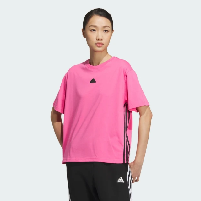 adidas 愛迪達 短袖上衣(JJ1094 女款運動上衣 桃粉)