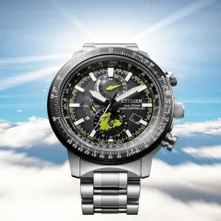 【CITIZEN 星辰】PROMASTER 光動能錶 電波錶 飛行滑尺 男錶  禮物(BY3006-53E)