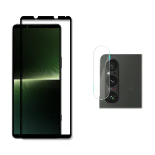 【RedMoon】SONY Xperia 1 V 手機保護貼2件組 9H玻璃保貼+厚版鏡頭貼