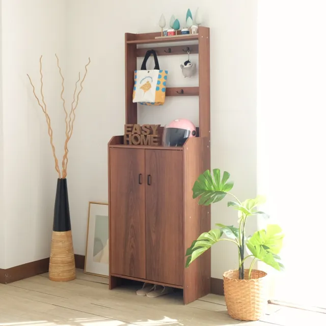 【EASY HOME】台灣製 -厚板衣帽鞋櫃(台灣製造 21雙鞋 男鞋可收 鞋櫃 玄關櫃 置物櫃 收納櫃 衣帽櫃 衣帽架)