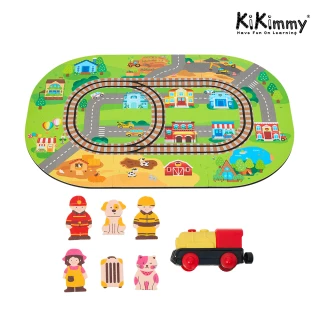 【kikimmy】多功能火車軌道拼圖墊 13PCS(遊戲墊 地墊 巧拼墊)